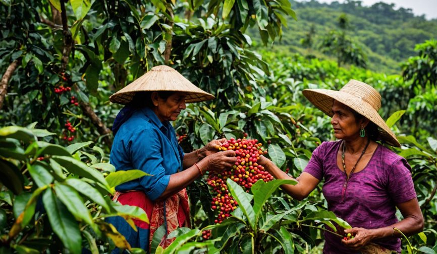 Leonardo_Kino_XL_indian_coffee_farms_picking_coffee_fruits_2